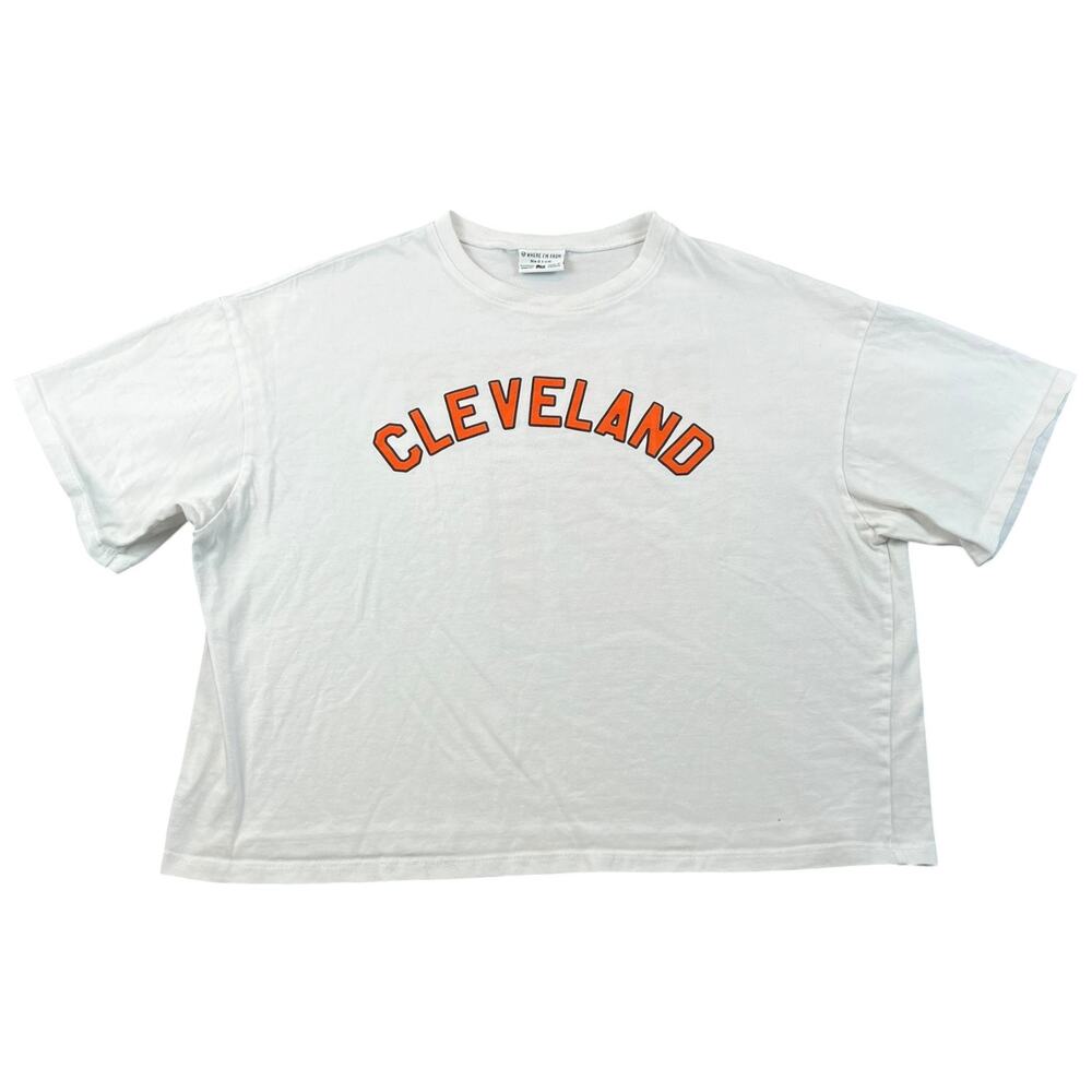 Where I’m From Cleveland Denzel Ward #21 Browns Graphic Tee Boxy Cropped USA M